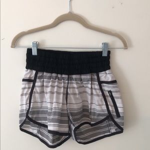 striped lulu lemon shorts